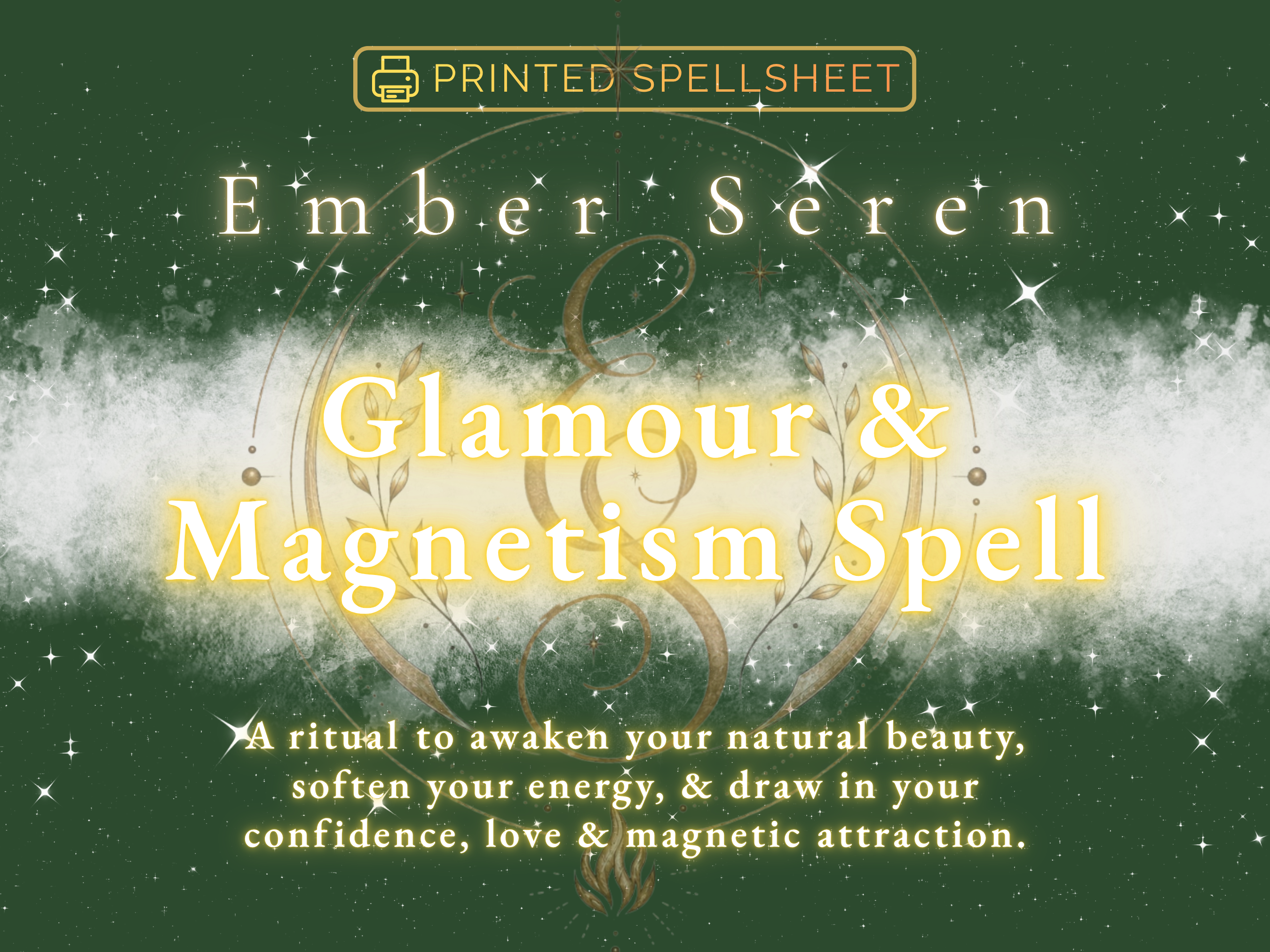 Glamour and Magnetism Spell printed spellsheet