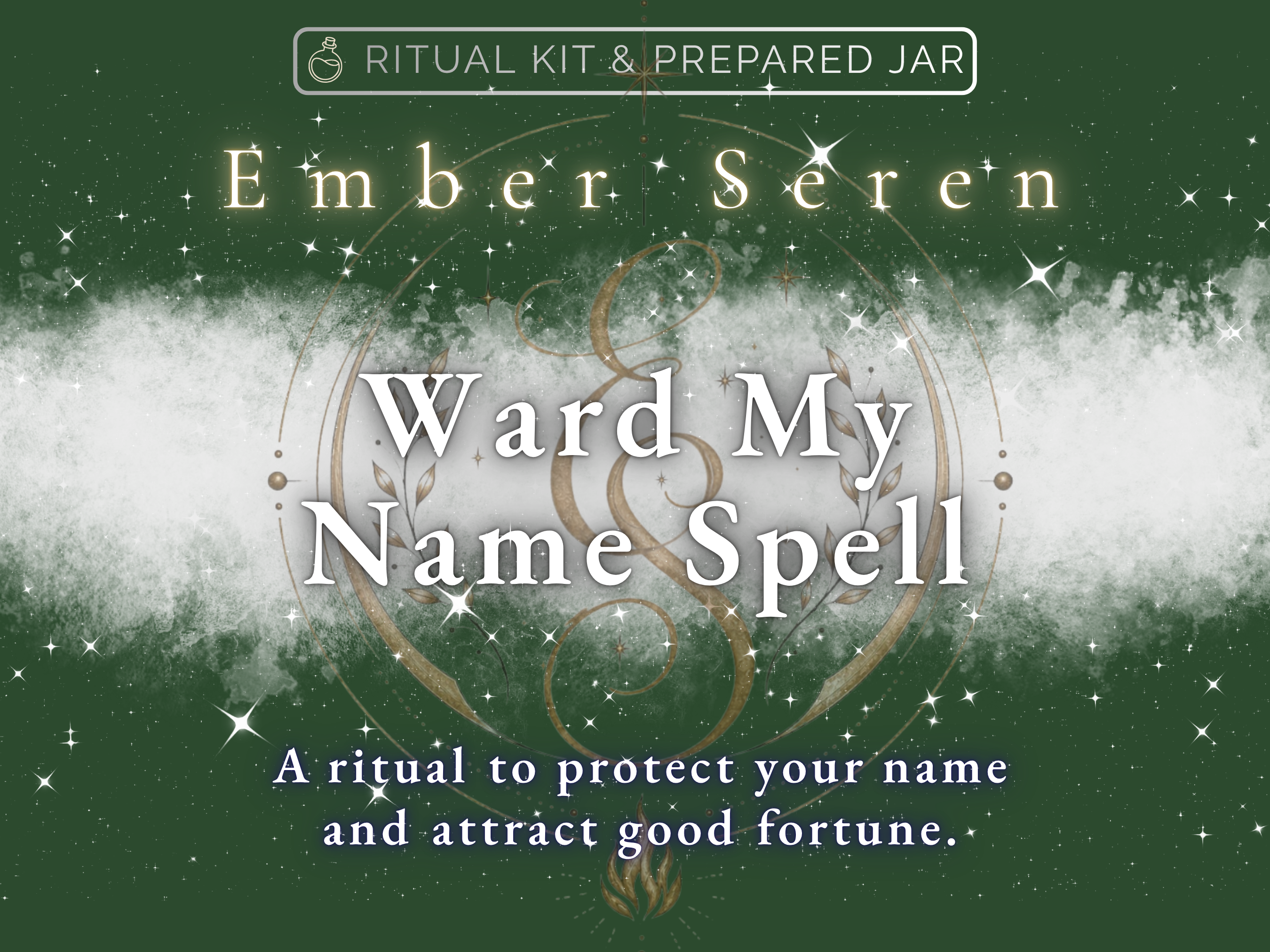 Ward My Name Spell ritual kit and prepared jar