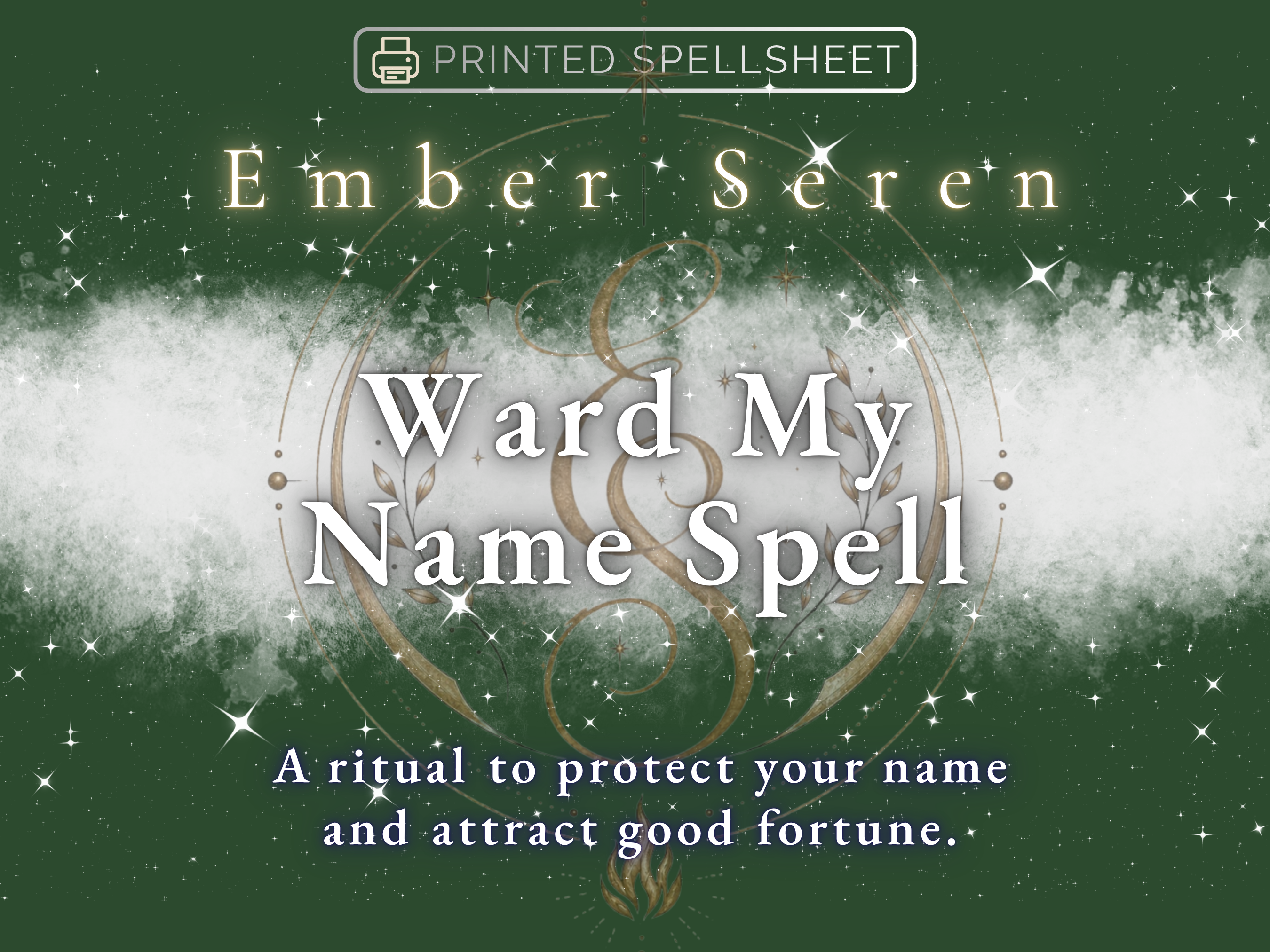Ward My Name Spell printed spellsheet